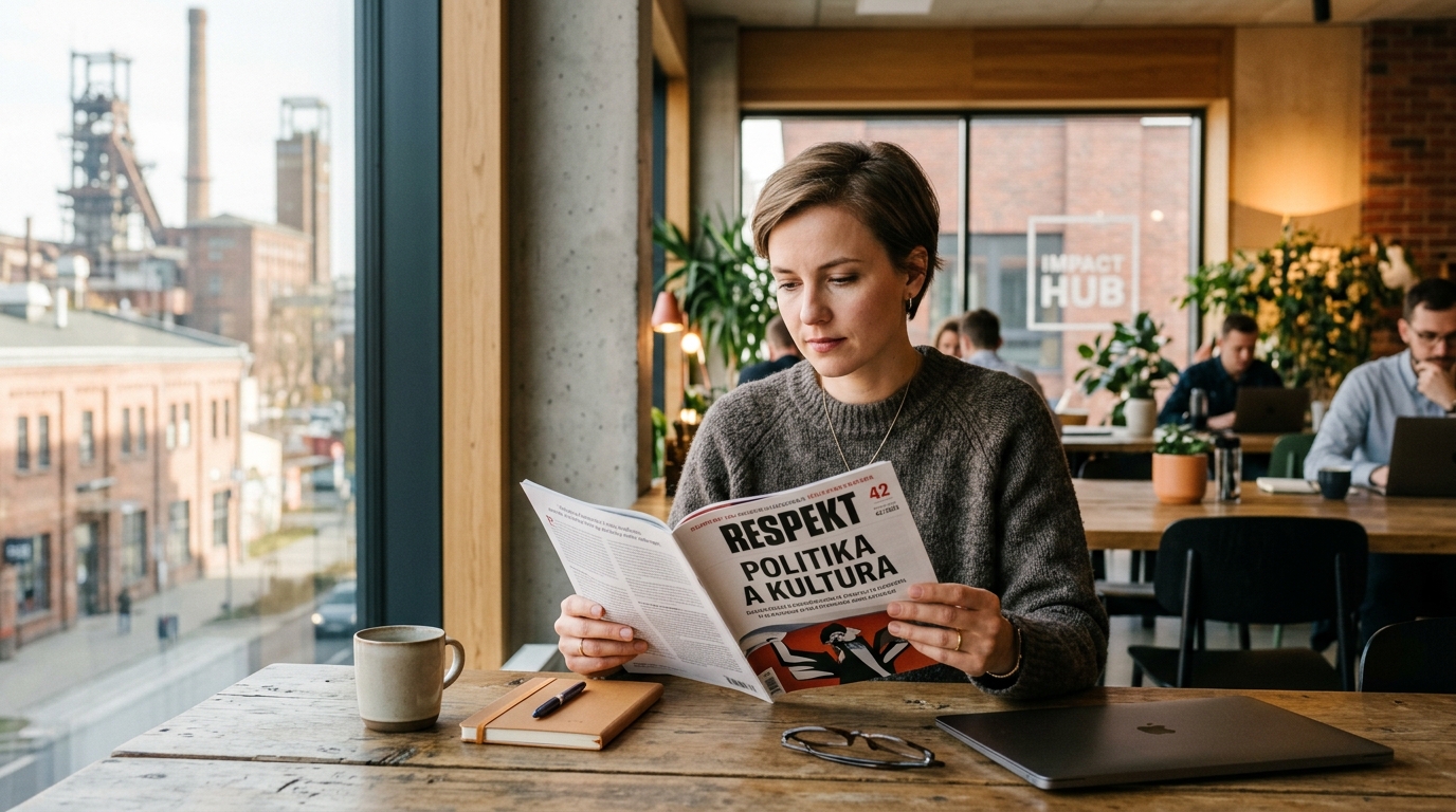 Portrét šéfredaktorky Anny Kovács v ostravské redakci